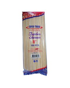 SUPER TOUCH BAMBOO SKEWERS 8"X3 MM 100PC