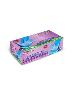 SUPER TOUCH NITRILE GLOVES BLUE POWDER FREE [MEDIUM] 100PC