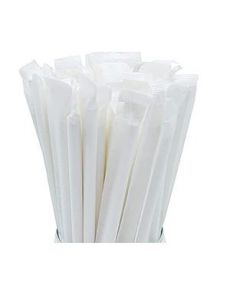 SUPER TOUCH WRAPPED PAPER STRAW WHITE 197MM 250PC