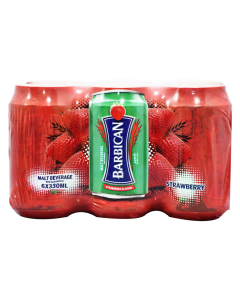 BARBICAN STRAWBERRY FLAVOURED MALT BEVERAGE CAN 6X330 ML