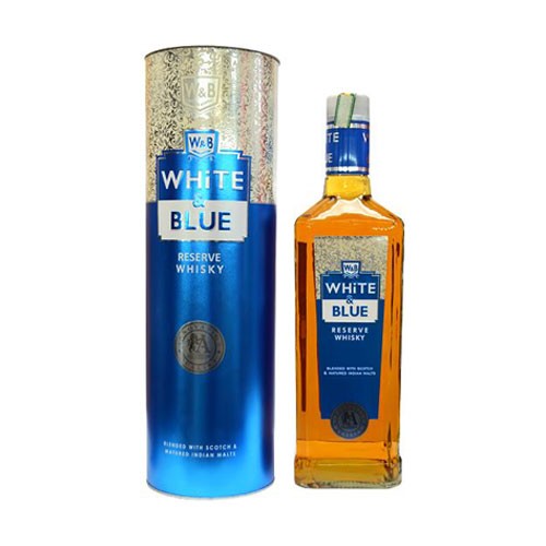 White & Blue Res Whisky W/Caniste