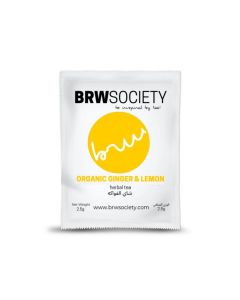 BRWSOCIETY ORGANIC GINGER & LEMON TEA 100X3GM