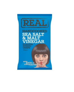 REAL CRISPS SEA SALT & MALT VINEGAR FLAVOUR 150GM